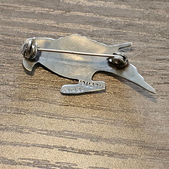 Alpaca Silver and Abalone Parrot Bird Brooch - Picture 5 of 6